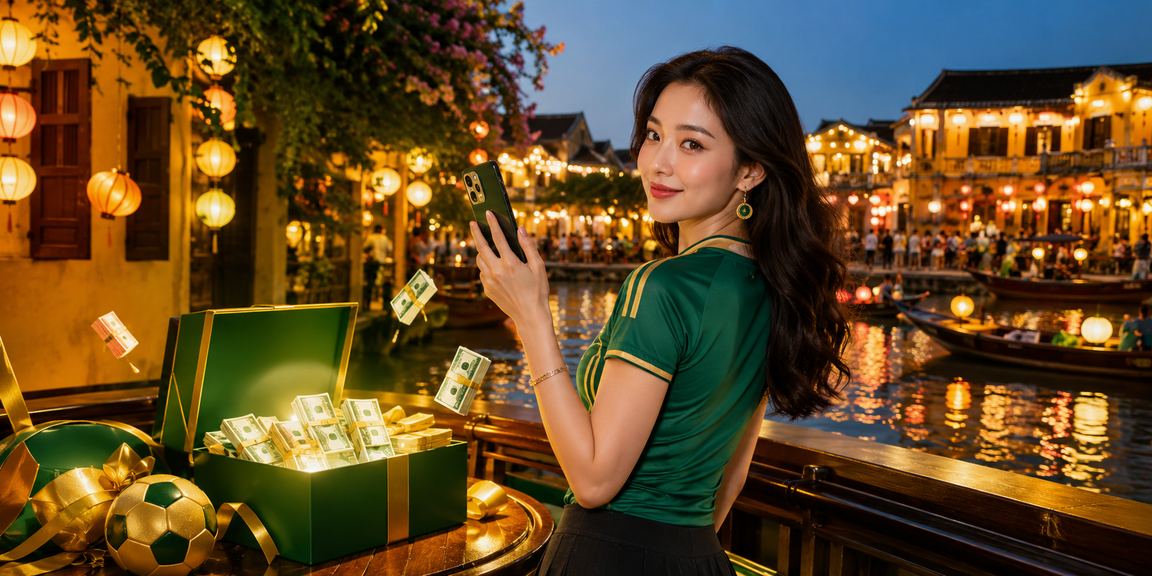 Người dùng tại Hội An trải nghiệm casino trực tuyến trên điện thoại buổi tối